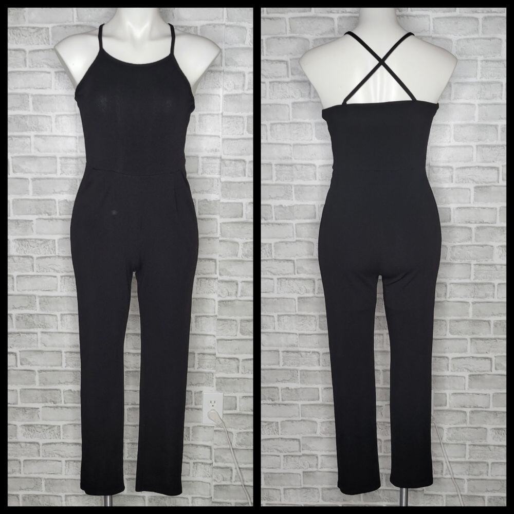 VTG 90s Black Jumper with Criss-Cross Straps by SAY ANYTHING